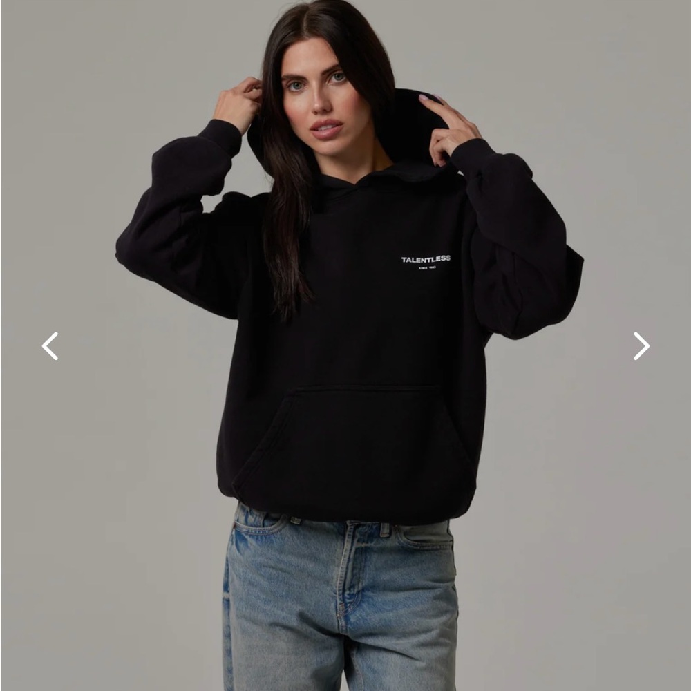 Talentless Black Circle Logo Hoodie